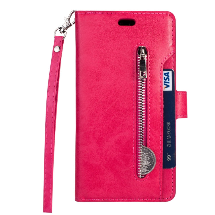 For Samsung Galaxy J4 (2018) EU Version Multifunctional Zipper Horizontal Flip Leather Case with Holder & Wallet & 9 Card Slots & Lanyard