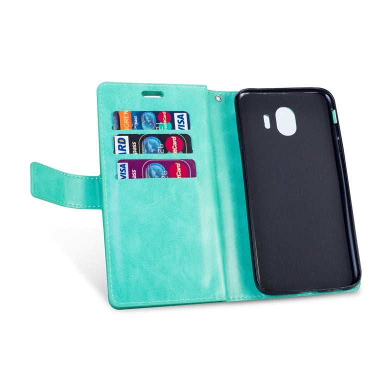 For Samsung Galaxy J4 (2018) EU Version Multifunctional Zipper Horizontal Flip Leather Case with Holder & Wallet & 9 Card Slots & Lanyard