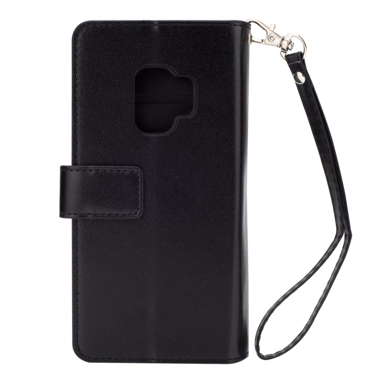 For Samsung Galaxy S9 Multifunctional Zipper Horizontal Flip Leather Case with Holder & Wallet & 9 Card Slots & Lanyard