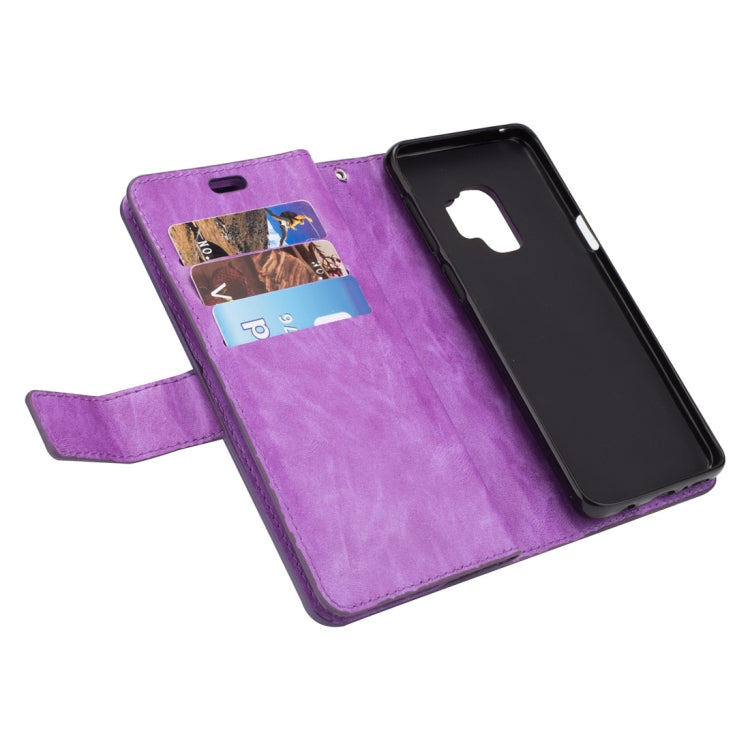 For Samsung Galaxy S9 Multifunctional Zipper Horizontal Flip Leather Case with Holder & Wallet & 9 Card Slots & Lanyard