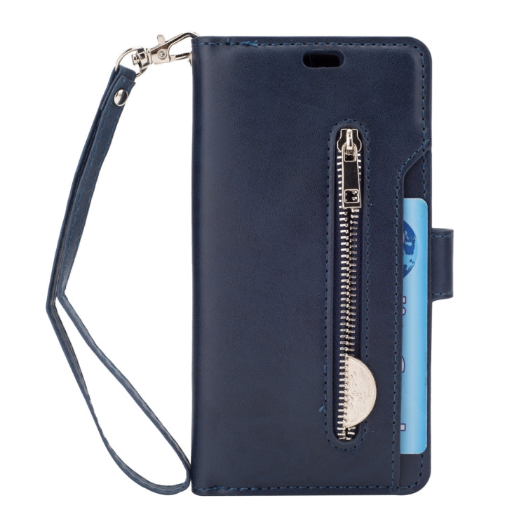 For Samsung Galaxy S9 Multifunctional Zipper Horizontal Flip Leather Case with Holder & Wallet & 9 Card Slots & Lanyard