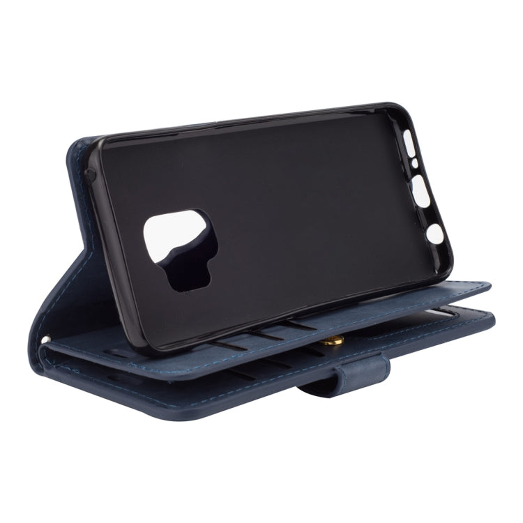 For Samsung Galaxy S9 Multifunctional Zipper Horizontal Flip Leather Case with Holder & Wallet & 9 Card Slots & Lanyard