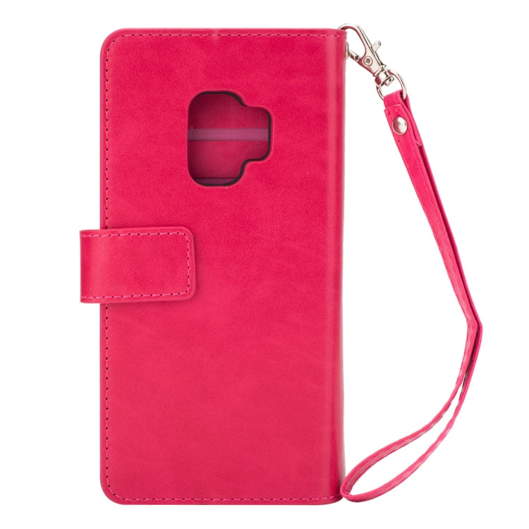 For Samsung Galaxy S9 Multifunctional Zipper Horizontal Flip Leather Case with Holder & Wallet & 9 Card Slots & Lanyard