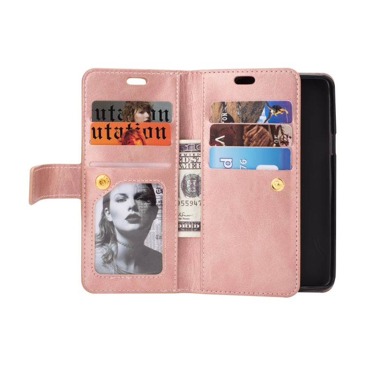 For Samsung Galaxy S9 Multifunctional Zipper Horizontal Flip Leather Case with Holder & Wallet & 9 Card Slots & Lanyard