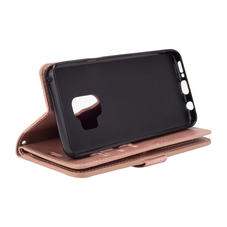 For Samsung Galaxy S9 Multifunctional Zipper Horizontal Flip Leather Case with Holder & Wallet & 9 Card Slots & Lanyard