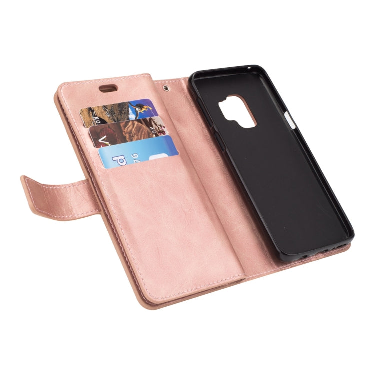 For Samsung Galaxy S9 Multifunctional Zipper Horizontal Flip Leather Case with Holder & Wallet & 9 Card Slots & Lanyard