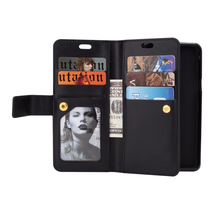 For Samsung Galaxy S9+ Multifunctional Zipper Horizontal Flip Leather Case with Holder & Wallet & 9 Card Slots & Lanyard