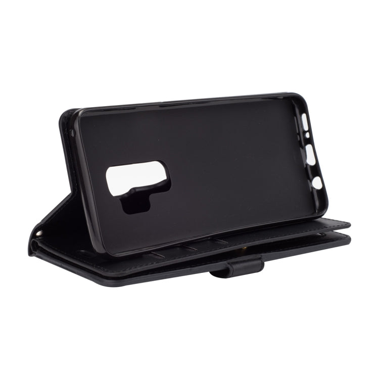 For Samsung Galaxy S9+ Multifunctional Zipper Horizontal Flip Leather Case with Holder & Wallet & 9 Card Slots & Lanyard