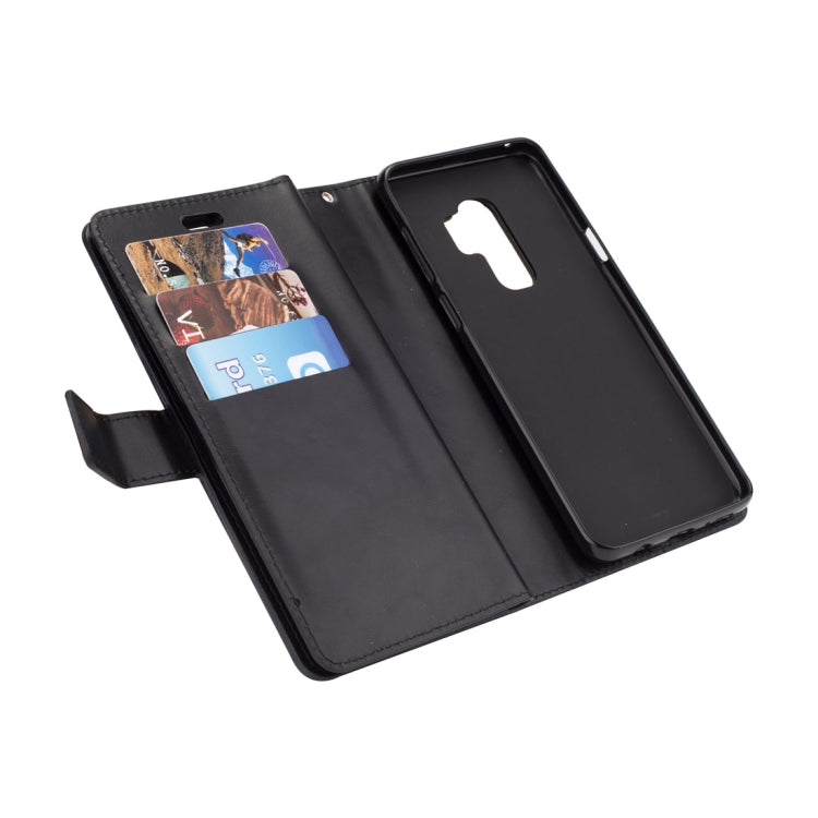 For Samsung Galaxy S9+ Multifunctional Zipper Horizontal Flip Leather Case with Holder & Wallet & 9 Card Slots & Lanyard