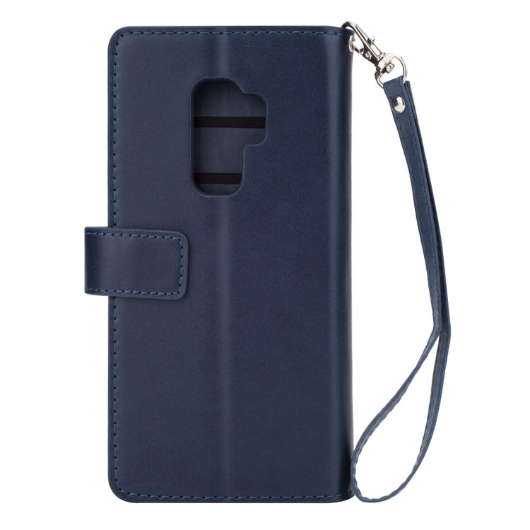 For Samsung Galaxy S9+ Multifunctional Zipper Horizontal Flip Leather Case with Holder & Wallet & 9 Card Slots & Lanyard