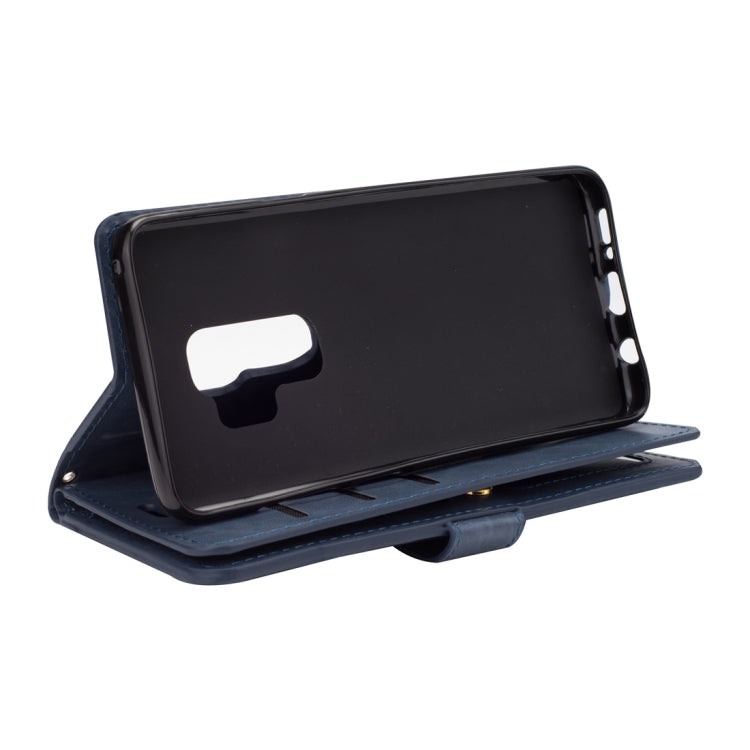 For Samsung Galaxy S9+ Multifunctional Zipper Horizontal Flip Leather Case with Holder & Wallet & 9 Card Slots & Lanyard