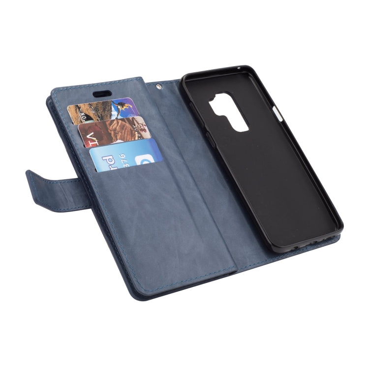 For Samsung Galaxy S9+ Multifunctional Zipper Horizontal Flip Leather Case with Holder & Wallet & 9 Card Slots & Lanyard