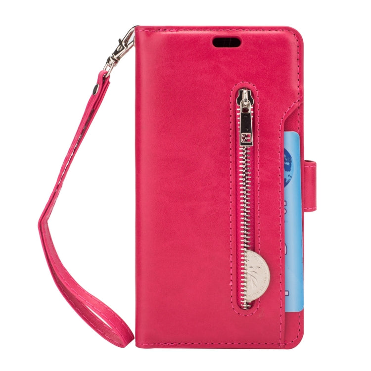 For Samsung Galaxy S9+ Multifunctional Zipper Horizontal Flip Leather Case with Holder & Wallet & 9 Card Slots & Lanyard