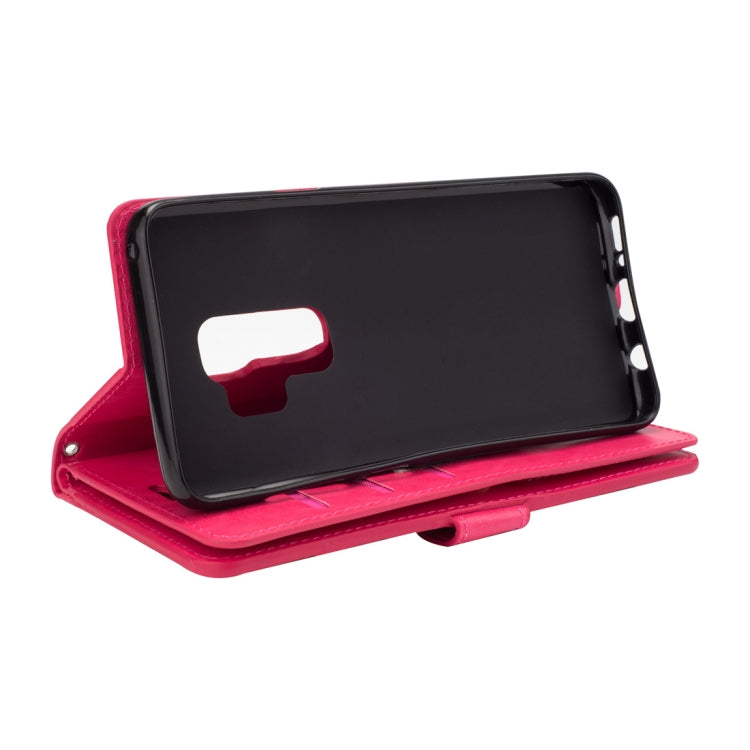 For Samsung Galaxy S9+ Multifunctional Zipper Horizontal Flip Leather Case with Holder & Wallet & 9 Card Slots & Lanyard
