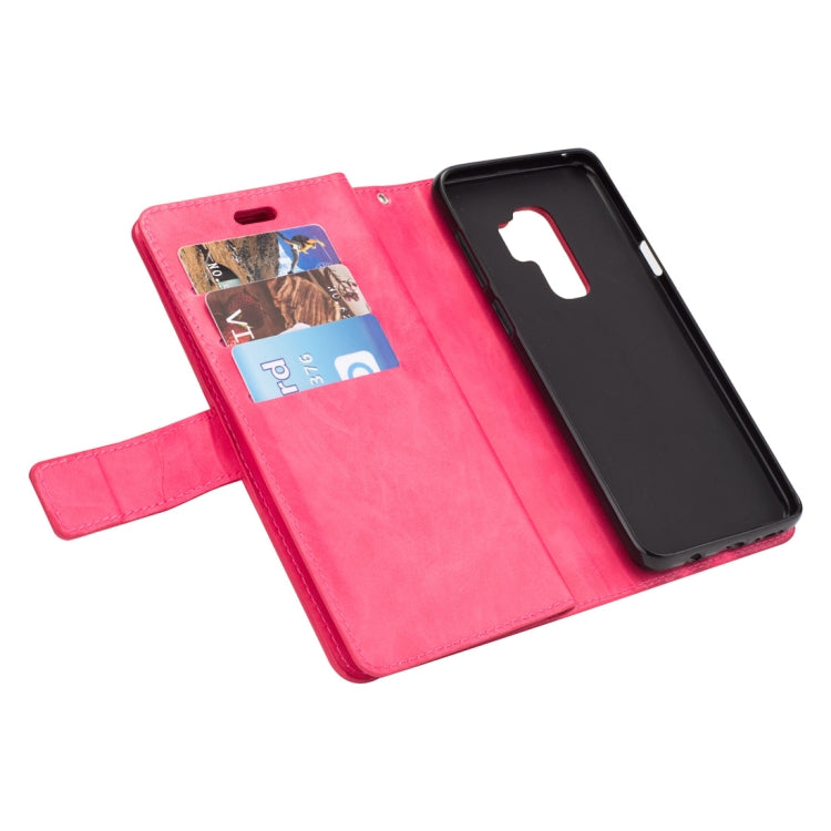 For Samsung Galaxy S9+ Multifunctional Zipper Horizontal Flip Leather Case with Holder & Wallet & 9 Card Slots & Lanyard