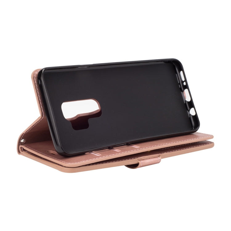 For Samsung Galaxy S9+ Multifunctional Zipper Horizontal Flip Leather Case with Holder & Wallet & 9 Card Slots & Lanyard