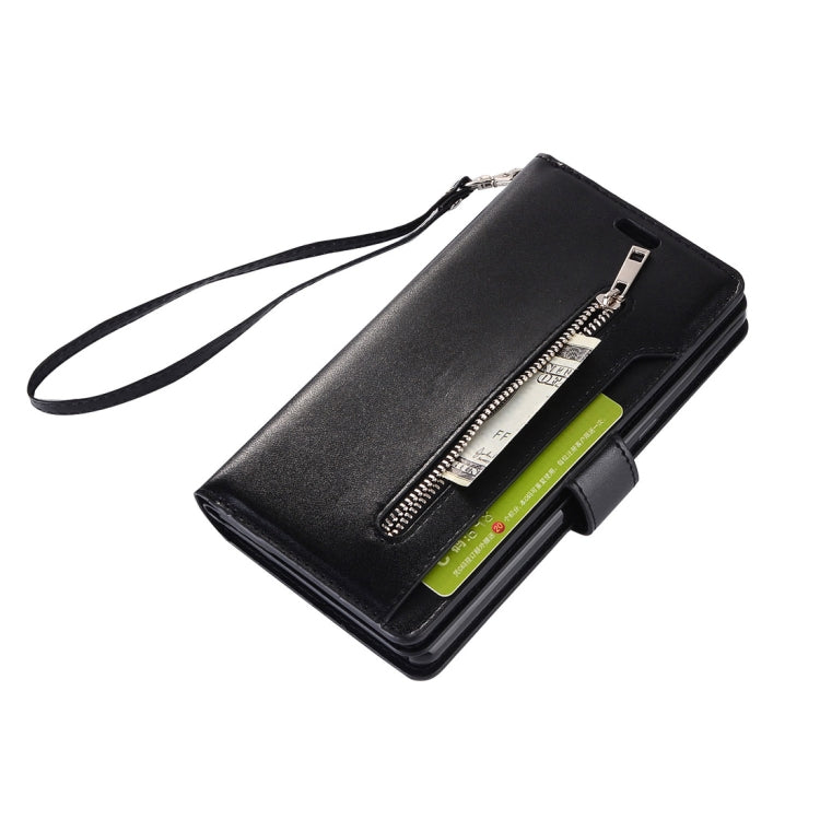 For Samsung Galaxy Note8 Multifunctional Zipper Horizontal Flip Leather Case with Holder & Wallet & 9 Card Slots & Lanyard