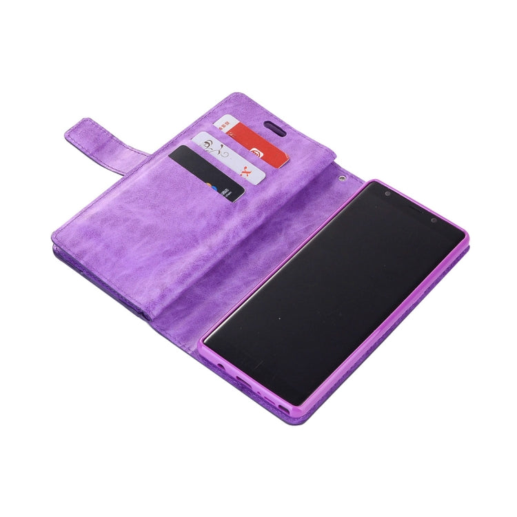For Samsung Galaxy Note8 Multifunctional Zipper Horizontal Flip Leather Case with Holder & Wallet & 9 Card Slots & Lanyard