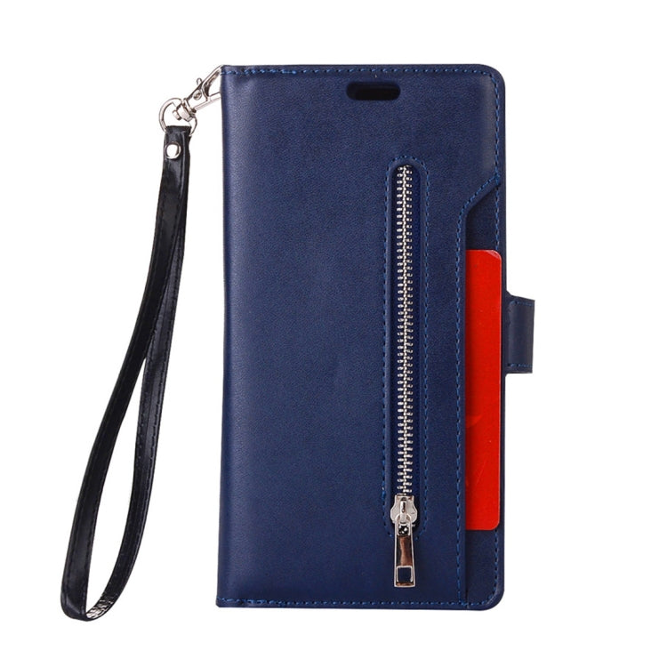 For Samsung Galaxy Note8 Multifunctional Zipper Horizontal Flip Leather Case with Holder & Wallet & 9 Card Slots & Lanyard