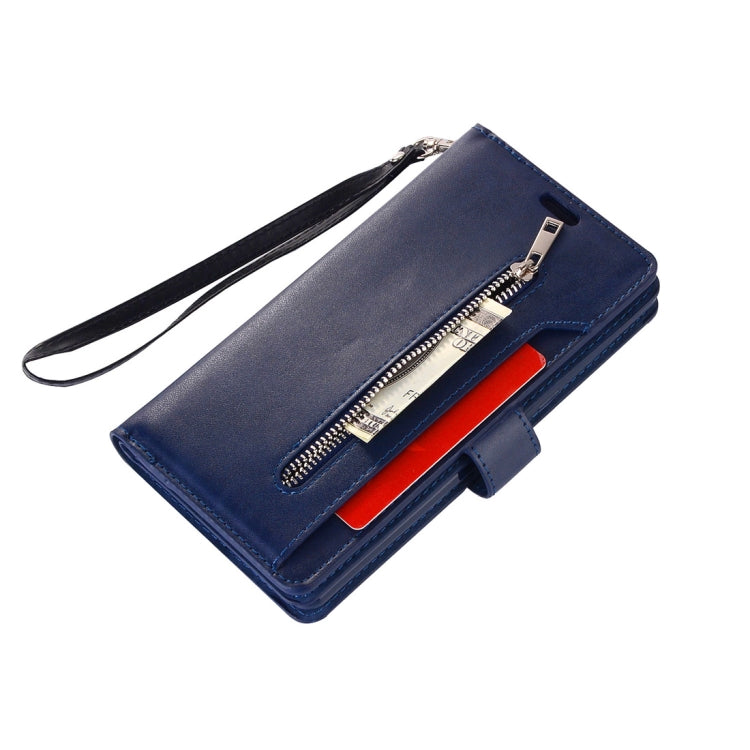 For Samsung Galaxy Note8 Multifunctional Zipper Horizontal Flip Leather Case with Holder & Wallet & 9 Card Slots & Lanyard