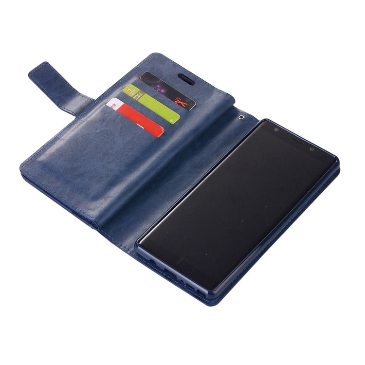 For Samsung Galaxy Note8 Multifunctional Zipper Horizontal Flip Leather Case with Holder & Wallet & 9 Card Slots & Lanyard