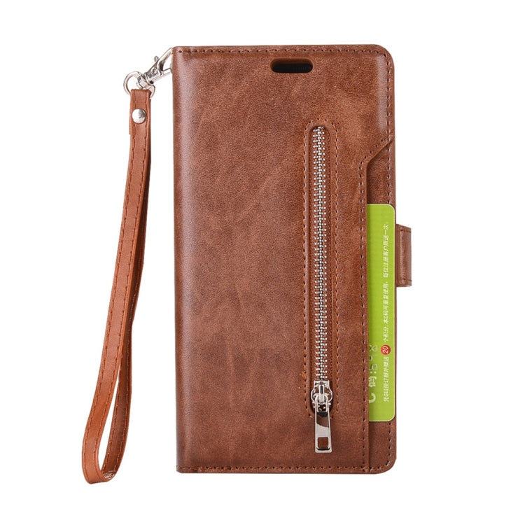 For Samsung Galaxy Note8 Multifunctional Zipper Horizontal Flip Leather Case with Holder & Wallet & 9 Card Slots & Lanyard