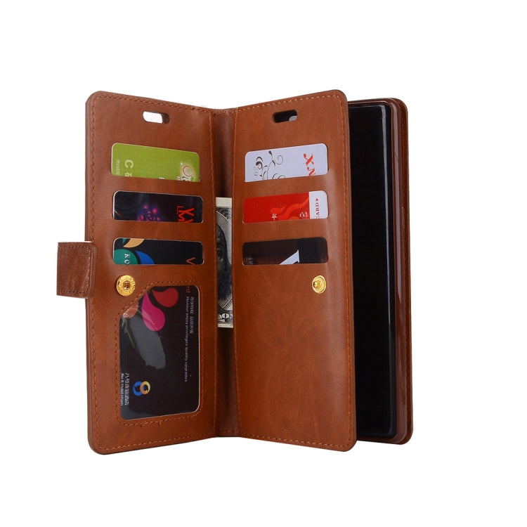 For Samsung Galaxy Note8 Multifunctional Zipper Horizontal Flip Leather Case with Holder & Wallet & 9 Card Slots & Lanyard