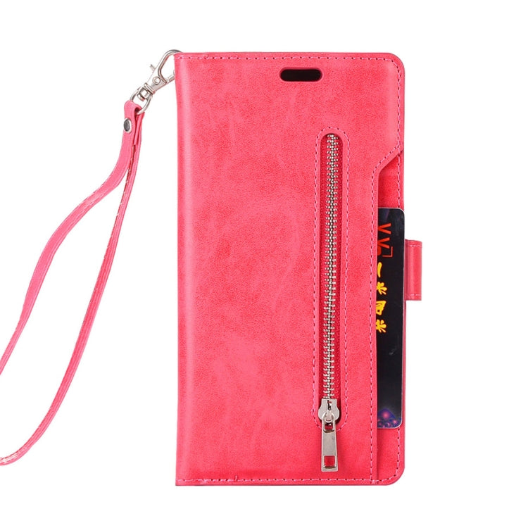 For Samsung Galaxy Note8 Multifunctional Zipper Horizontal Flip Leather Case with Holder & Wallet & 9 Card Slots & Lanyard