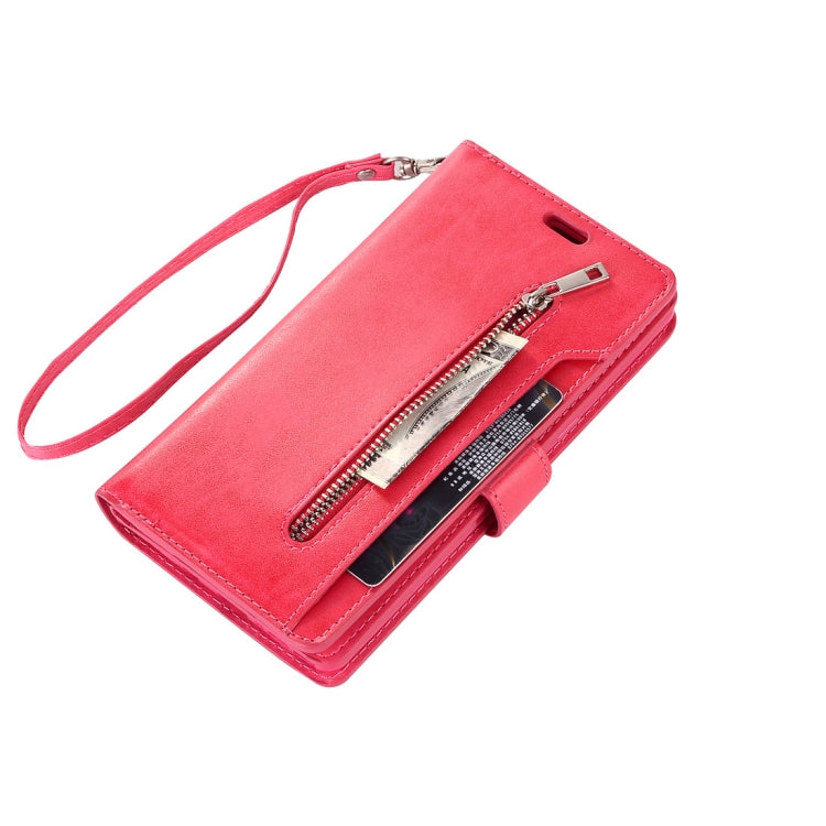 For Samsung Galaxy Note8 Multifunctional Zipper Horizontal Flip Leather Case with Holder & Wallet & 9 Card Slots & Lanyard