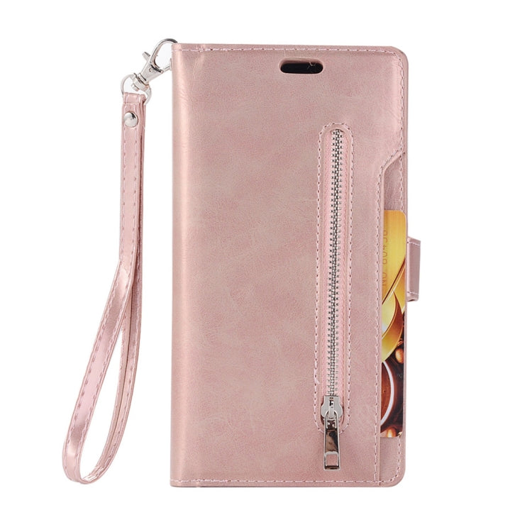 For Samsung Galaxy Note8 Multifunctional Zipper Horizontal Flip Leather Case with Holder & Wallet & 9 Card Slots & Lanyard