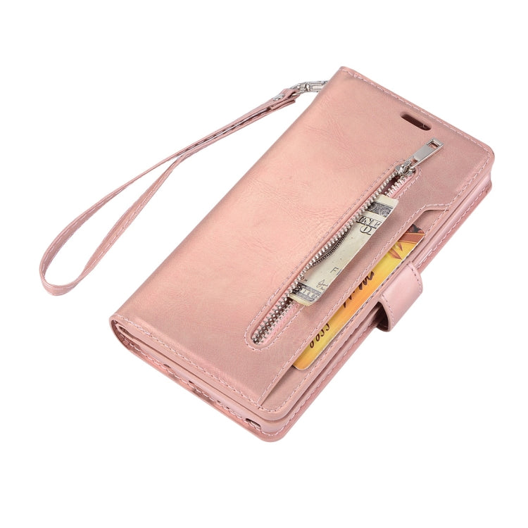 For Samsung Galaxy Note8 Multifunctional Zipper Horizontal Flip Leather Case with Holder & Wallet & 9 Card Slots & Lanyard