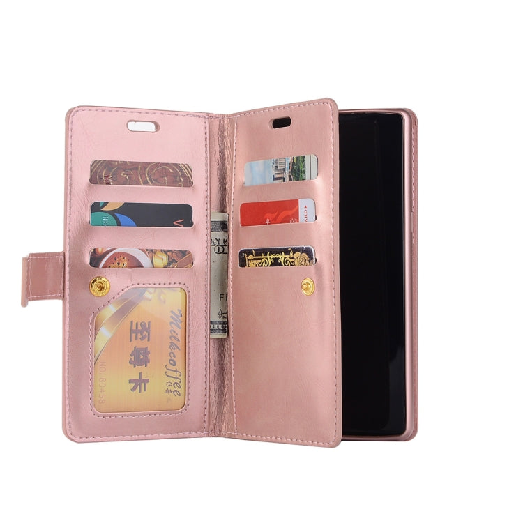 For Samsung Galaxy Note8 Multifunctional Zipper Horizontal Flip Leather Case with Holder & Wallet & 9 Card Slots & Lanyard