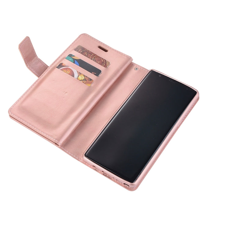 For Samsung Galaxy Note8 Multifunctional Zipper Horizontal Flip Leather Case with Holder & Wallet & 9 Card Slots & Lanyard