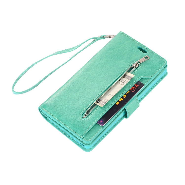 For Samsung Galaxy Note8 Multifunctional Zipper Horizontal Flip Leather Case with Holder & Wallet & 9 Card Slots & Lanyard