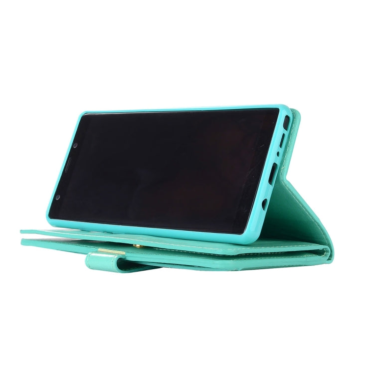 For Samsung Galaxy Note8 Multifunctional Zipper Horizontal Flip Leather Case with Holder & Wallet & 9 Card Slots & Lanyard