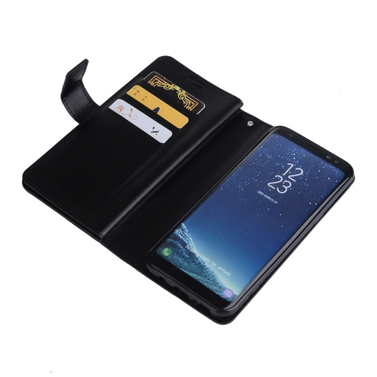 For Samsung Galaxy S8 Multifunctional Zipper Horizontal Flip Leather Case with Holder & Wallet & 9 Card Slots & Lanyard