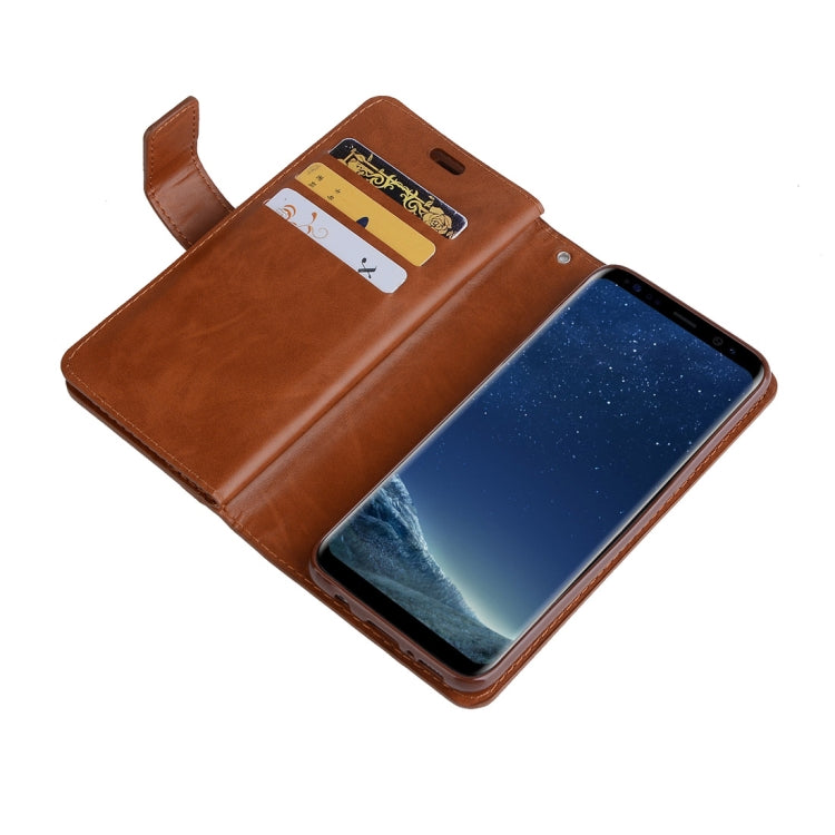 For Samsung Galaxy S8 Multifunctional Zipper Horizontal Flip Leather Case with Holder & Wallet & 9 Card Slots & Lanyard