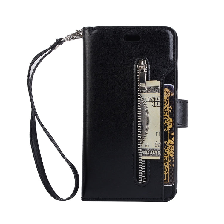 For Samsung Galaxy S8+ Multifunctional Zipper Horizontal Flip Leather Case with Holder & Wallet & 9 Card Slots & Lanyard