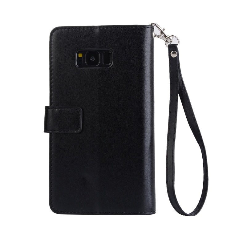 For Samsung Galaxy S8+ Multifunctional Zipper Horizontal Flip Leather Case with Holder & Wallet & 9 Card Slots & Lanyard