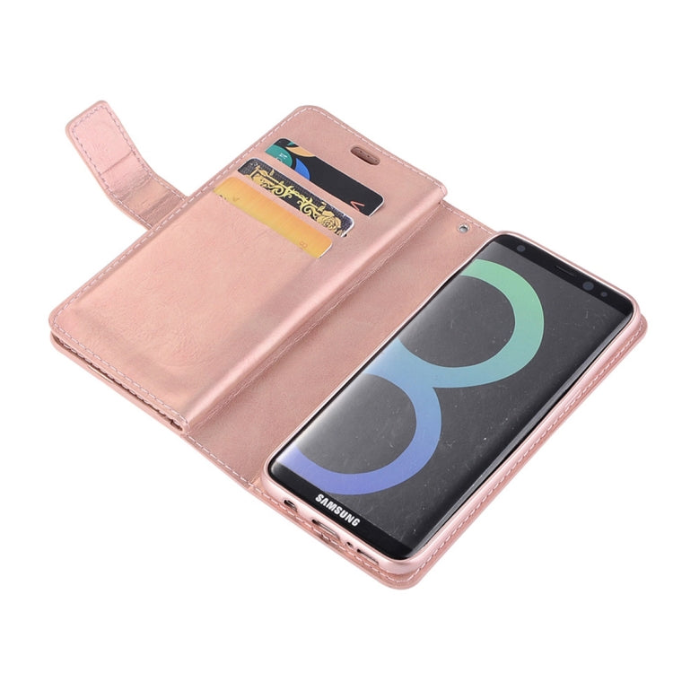 For Samsung Galaxy S8+ Multifunctional Zipper Horizontal Flip Leather Case with Holder & Wallet & 9 Card Slots & Lanyard