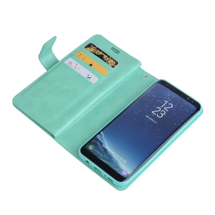 For Samsung Galaxy S8+ Multifunctional Zipper Horizontal Flip Leather Case with Holder & Wallet & 9 Card Slots & Lanyard