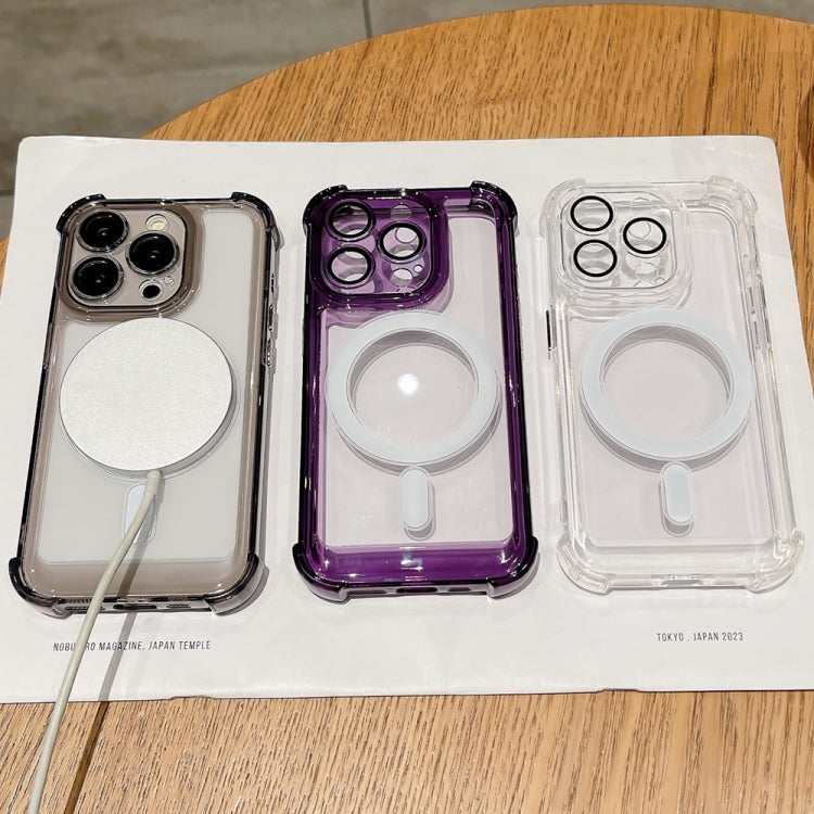 For iPhone 15 Plus Clear Acrylic + TPU MagSafe Magnetic Phone Case