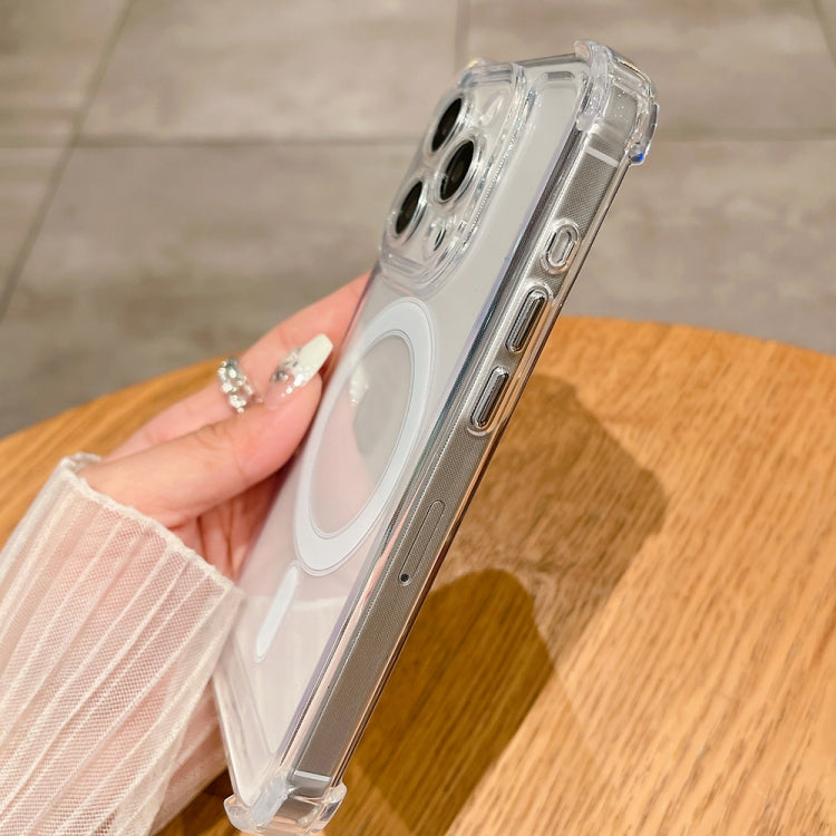 For iPhone 15 Plus Clear Acrylic + TPU MagSafe Magnetic Phone Case