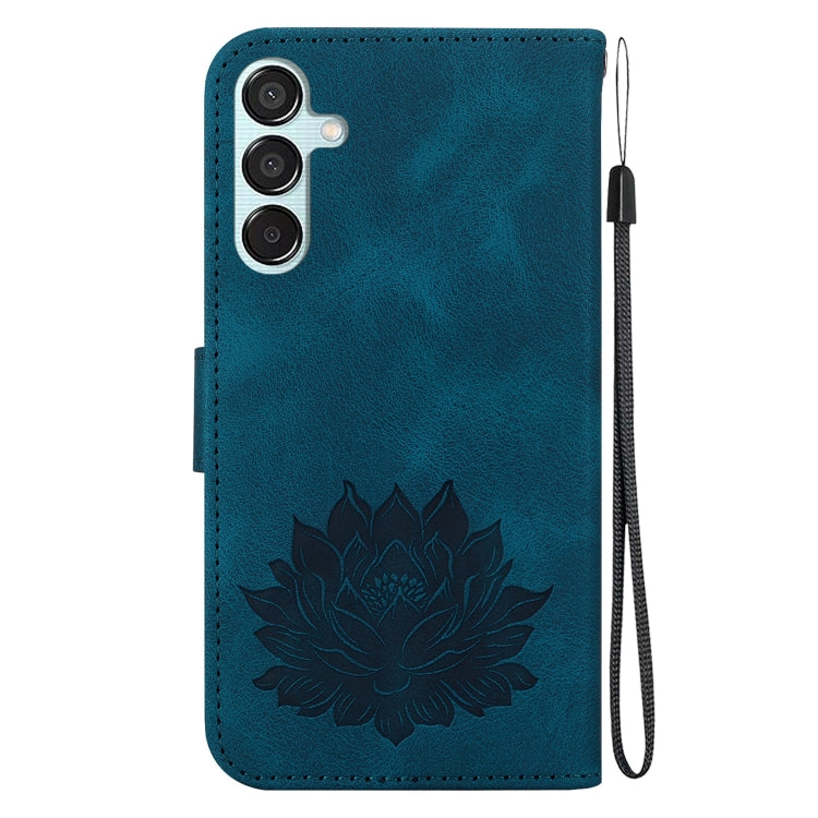 For Samsung Galaxy M15 / F15 Lotus Embossed Leather Phone Case