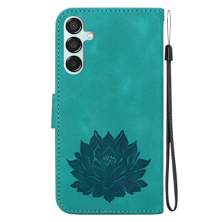 For Samsung Galaxy M15 / F15 Lotus Embossed Leather Phone Case