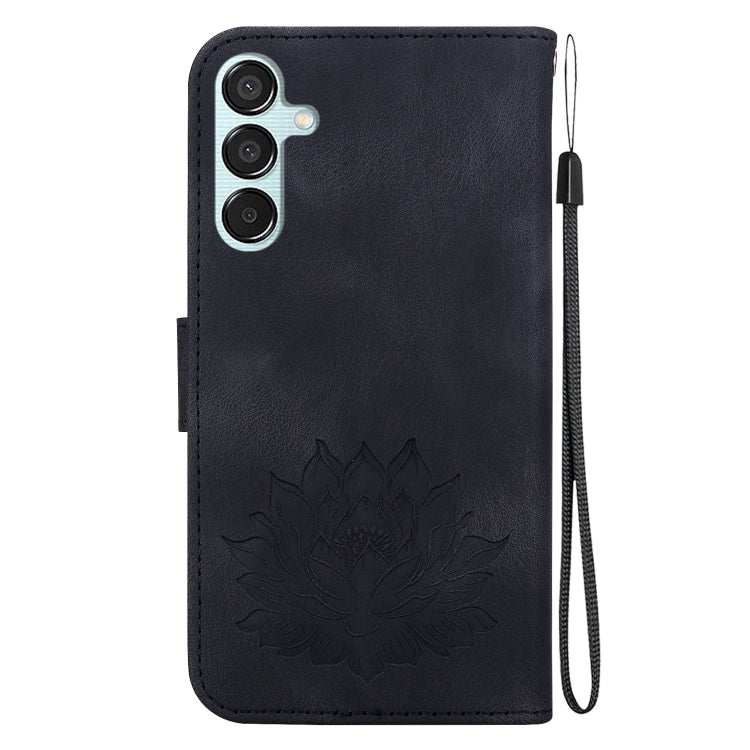 For Samsung Galaxy M15 / F15 Lotus Embossed Leather Phone Case