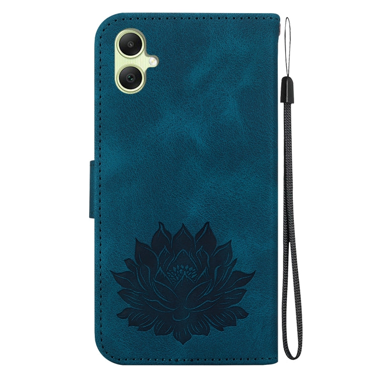 For Samsung Galaxy A05 Lotus Embossed Leather Phone Case