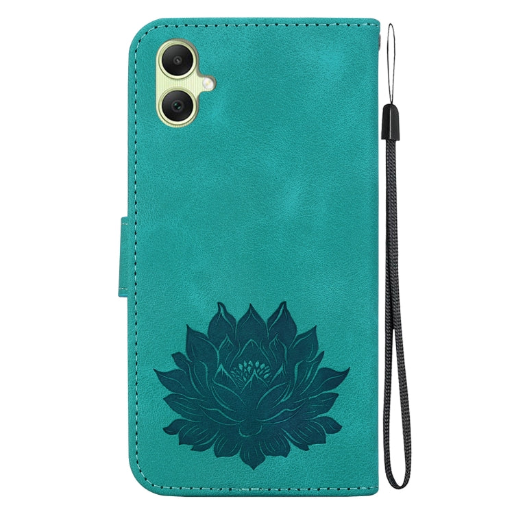 For Samsung Galaxy A05 Lotus Embossed Leather Phone Case