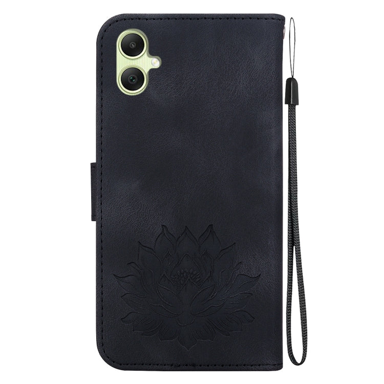For Samsung Galaxy A05 Lotus Embossed Leather Phone Case