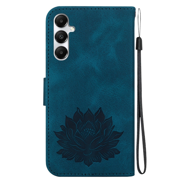 For Samsung Galaxy A05s Lotus Embossed Leather Phone Case